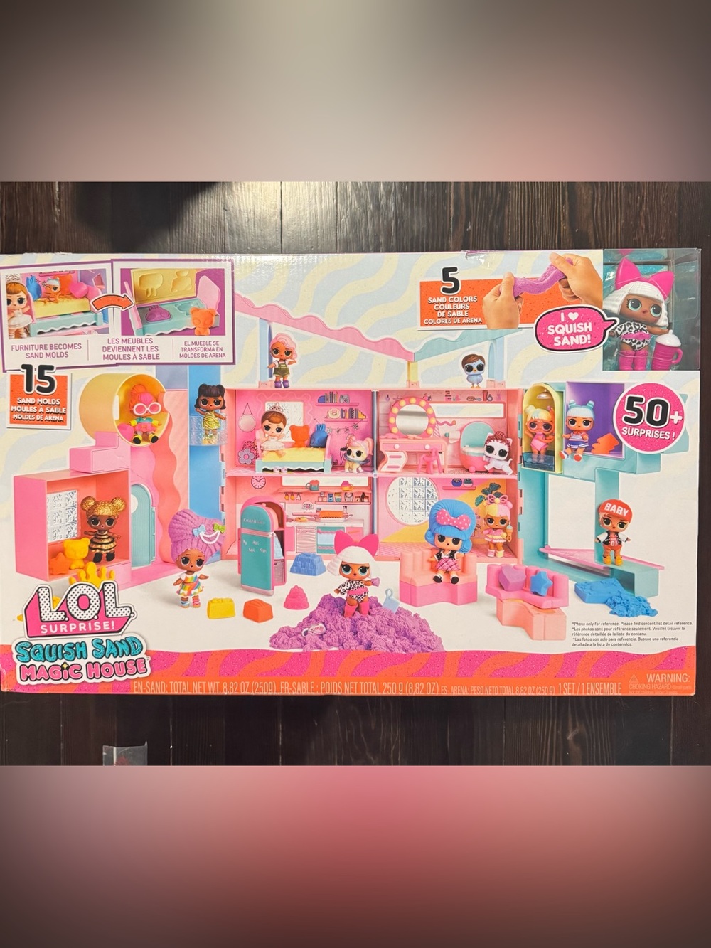 NIB L.O.L. Surprise Squish Sand Magic House Playset w doll, accessories & sand